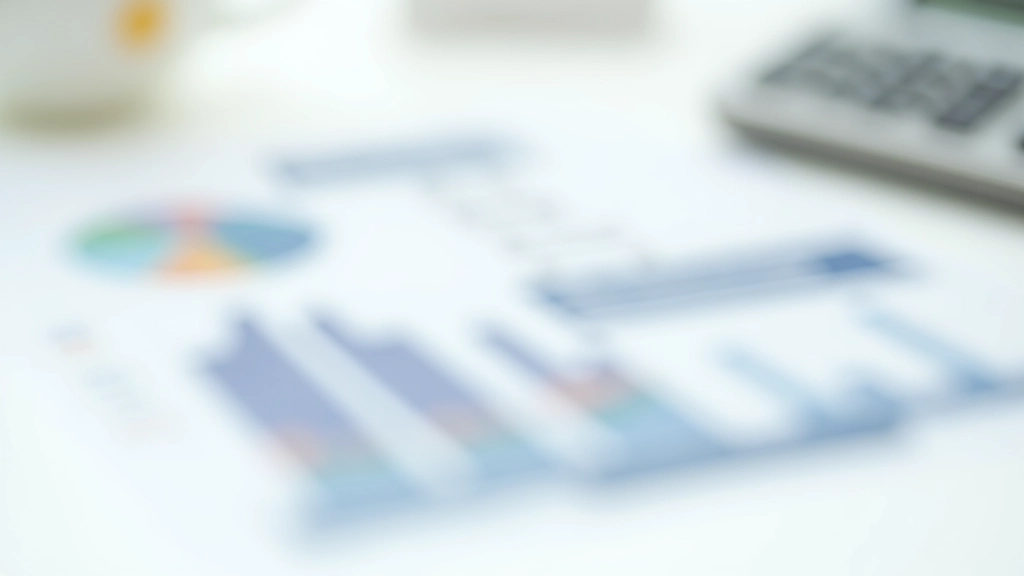 Calculator and financial documents arranged on clean workspace