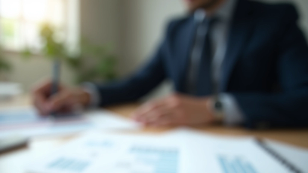 Person reviewing financial statements and income documents at home office desk